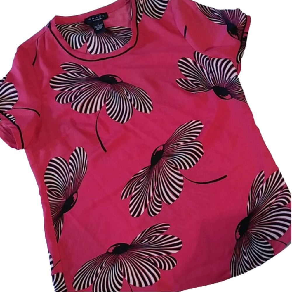 Grace Unique Cone Flower Floral Top S